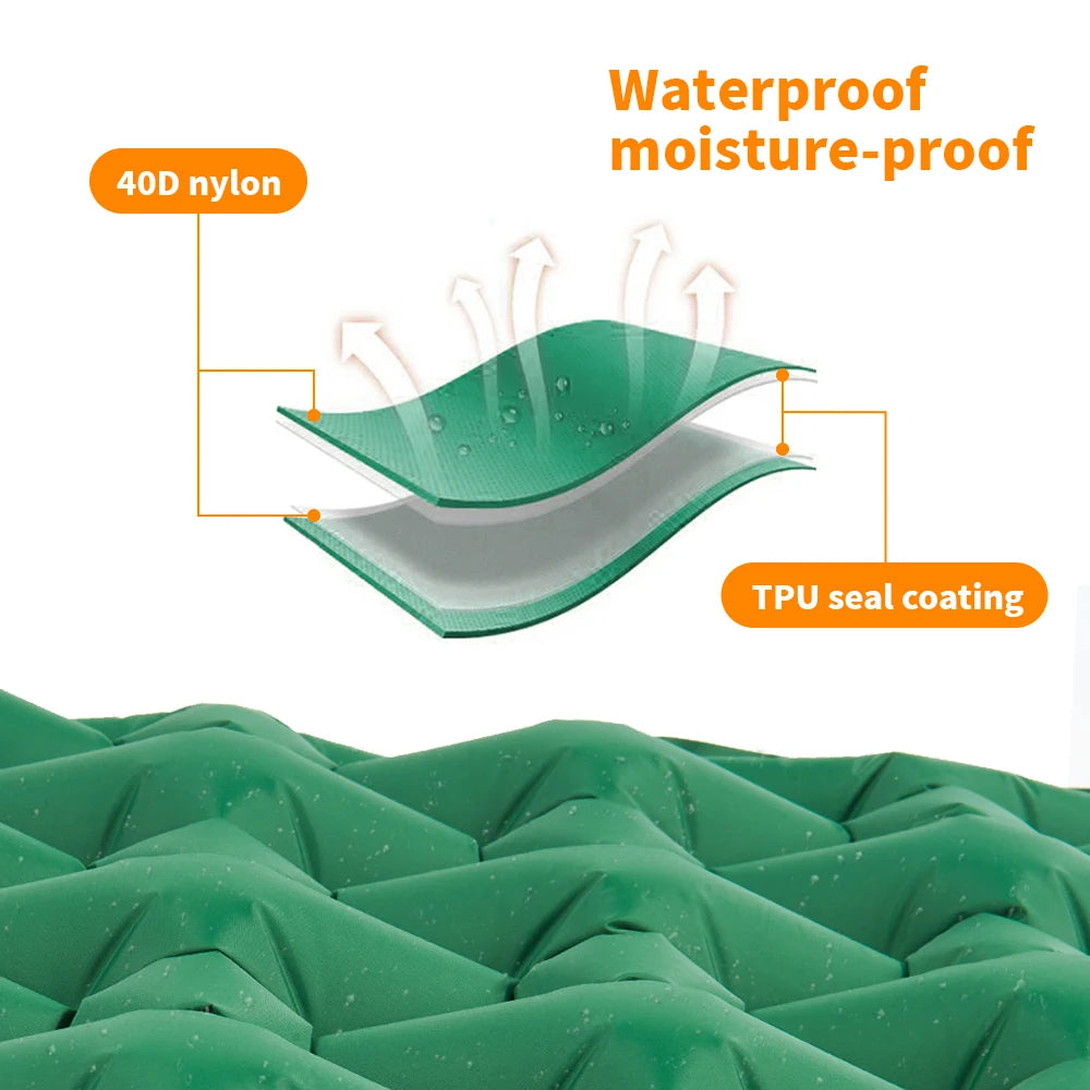 Inflatable Mattress Ultralight Camping Mattress Outdoor Air Mattress Camping Mat Sleeping Mat Nylon Sleeping Pad