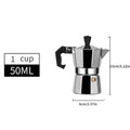Aluminum Coffee Kettle Household Italian Octagonal Moka Coffee Tea Pot Office Home Travel Outdoor Camping Tableware Equipment