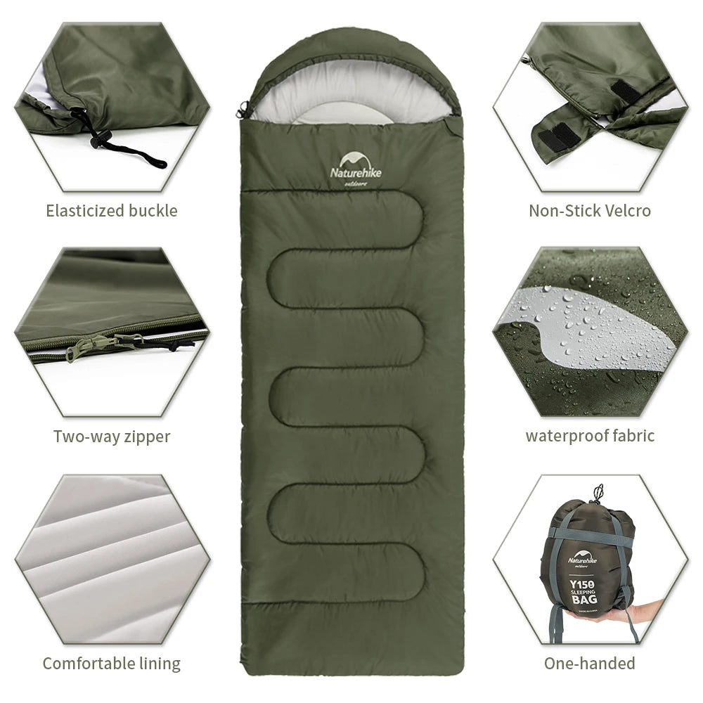 Y150 Sleeping Bags Ultralight Cotton Sleeping Bagoutdoor Camping Home Leisure Sleeping Bag Hiking Sleeping Bag