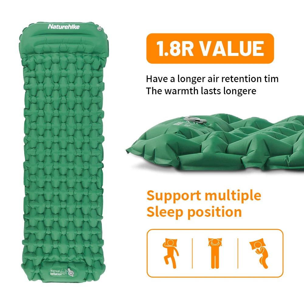 Inflatable Mattress Ultralight Camping Mattress Outdoor Air Mattress Camping Mat Sleeping Mat Nylon Sleeping Pad