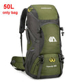 Travel Backpack 50L Camping Men Large Hiking Rucksack Tourist Waterproof Bag Outdoor Sports Climbing Mountaineering Bag Luggage